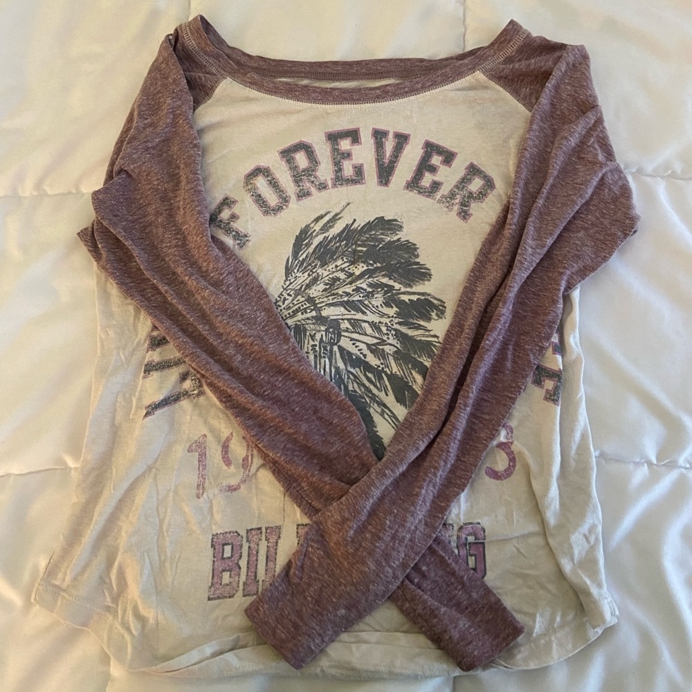 BILLABONG long sleeve graphic baseball tee